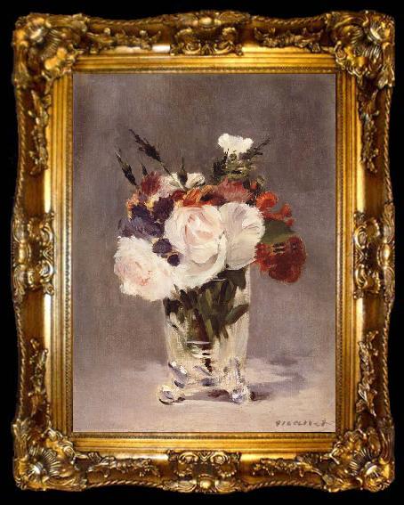 framed  Edouard Manet Roses, ta009-2
